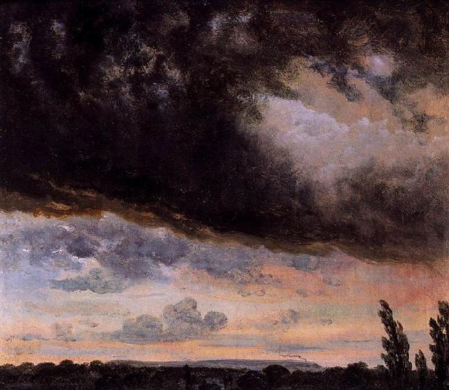 Johan Christian Dahl Cloud Study with Horizon Sweden oil painting art